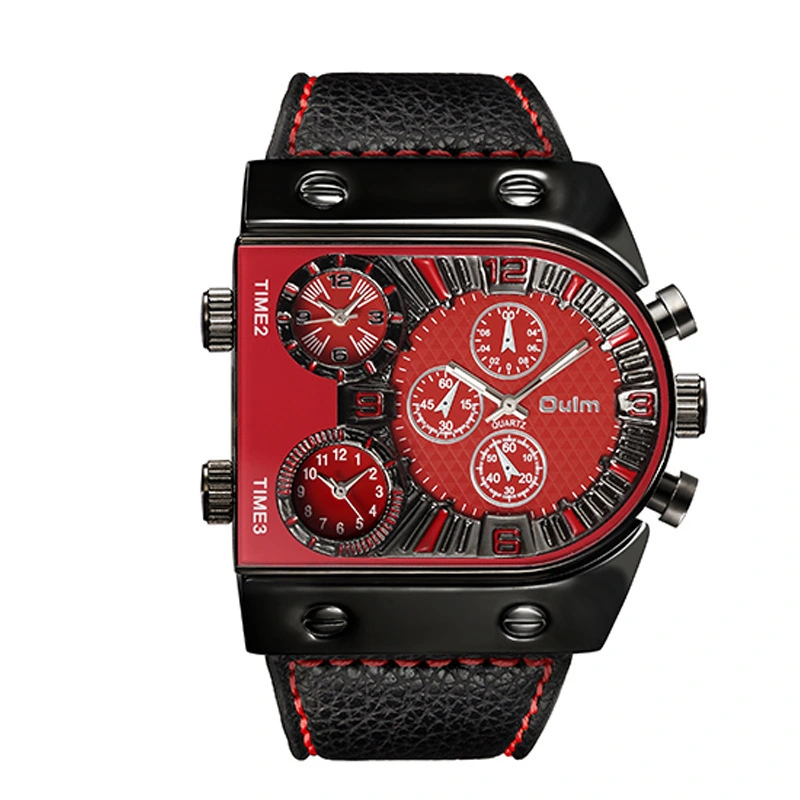 Oulm large dial quartz watch