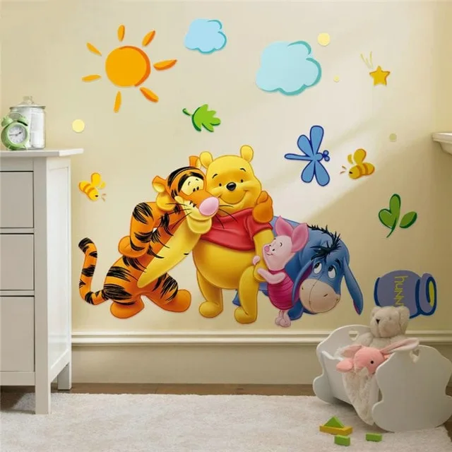 Removable cartoon bear wall sticker