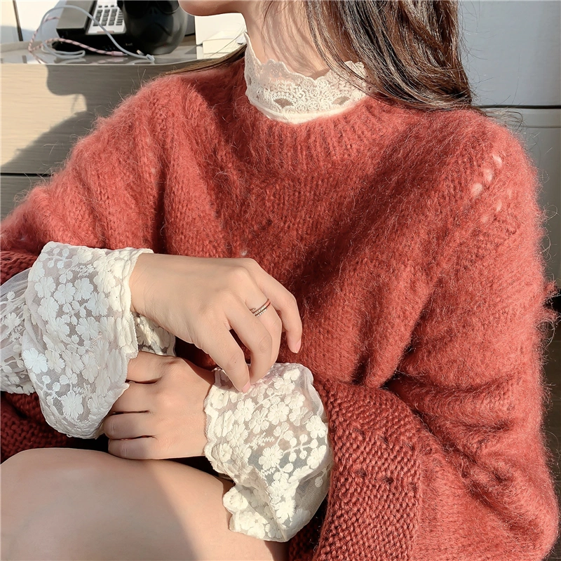 Women's lace bottoming shirt