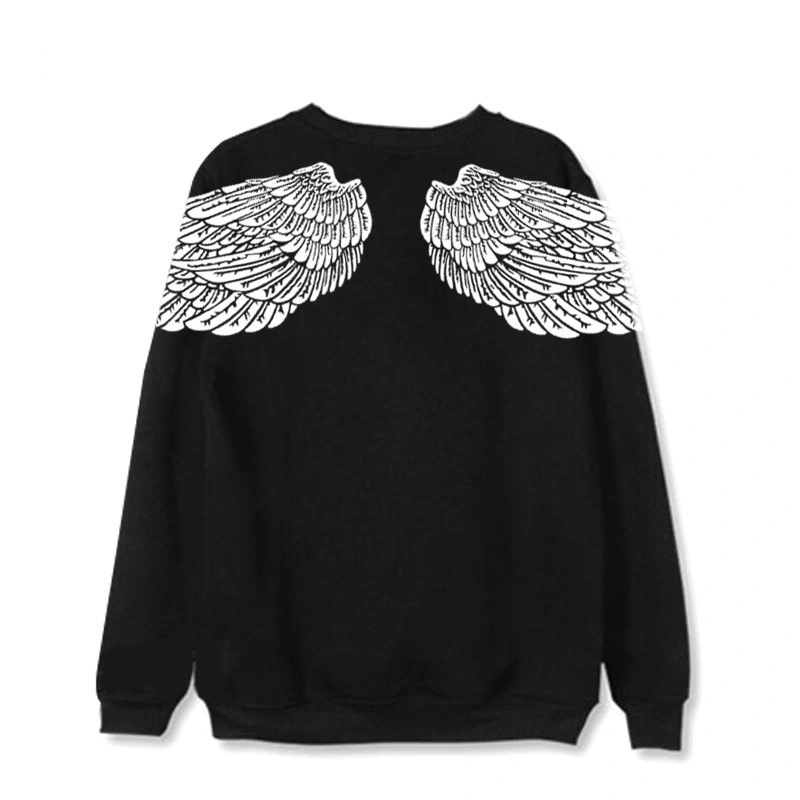 Wings Print Couple Shirt Crew Neck Sweater