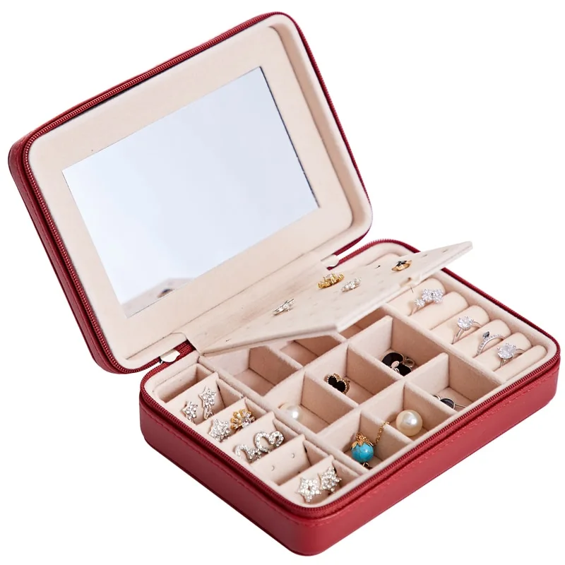 Earrings jewelry box zipper earrings