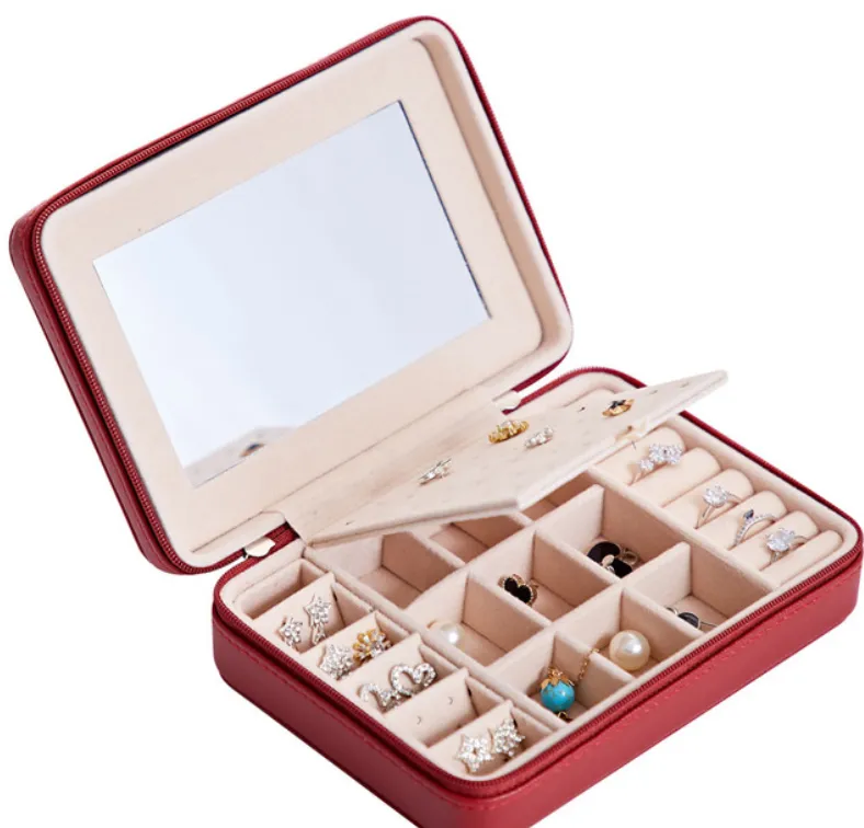Earrings jewelry box zipper earrings