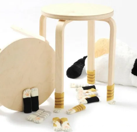 4pcs Cat Chair Leg Socks