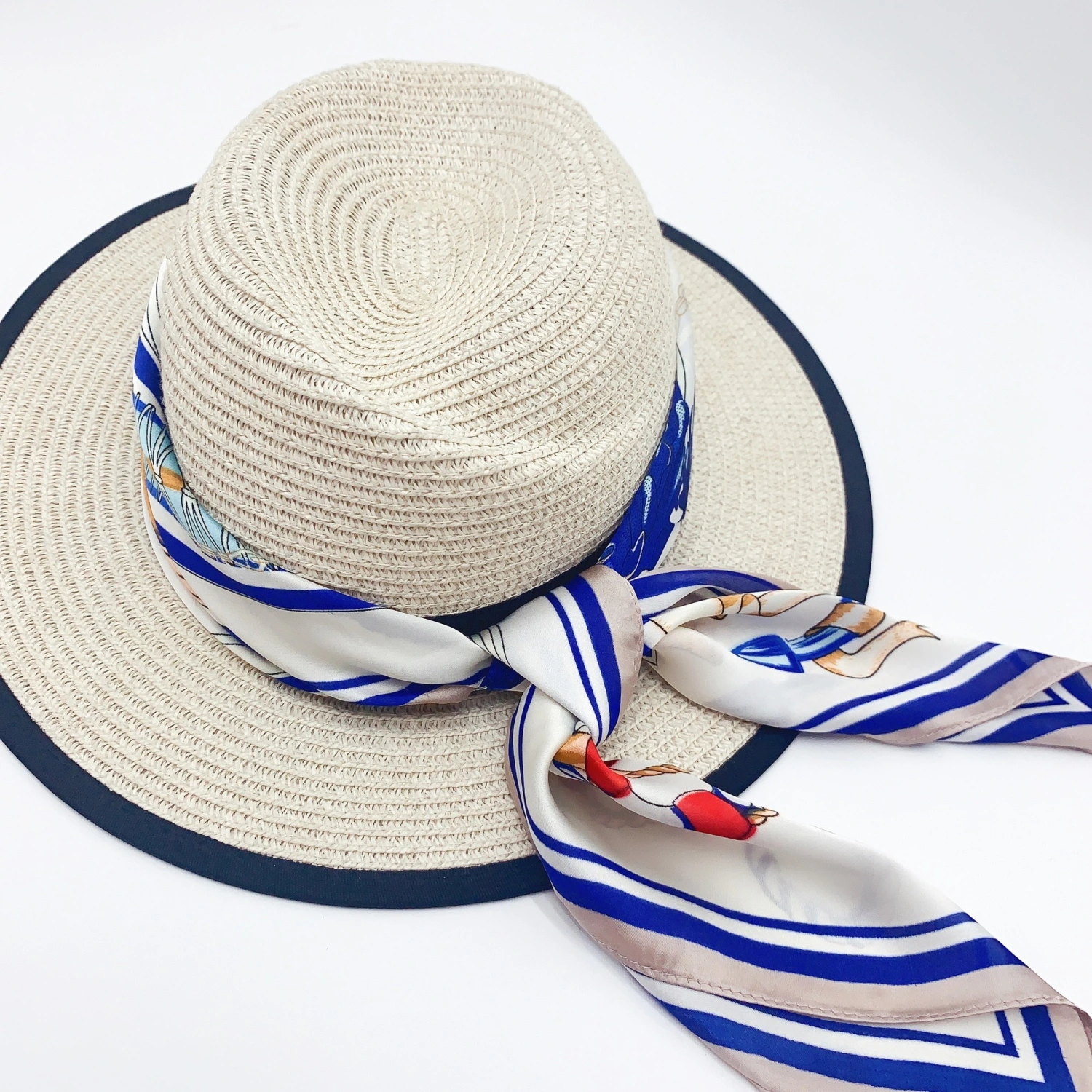 Sun shading printed silk scarf