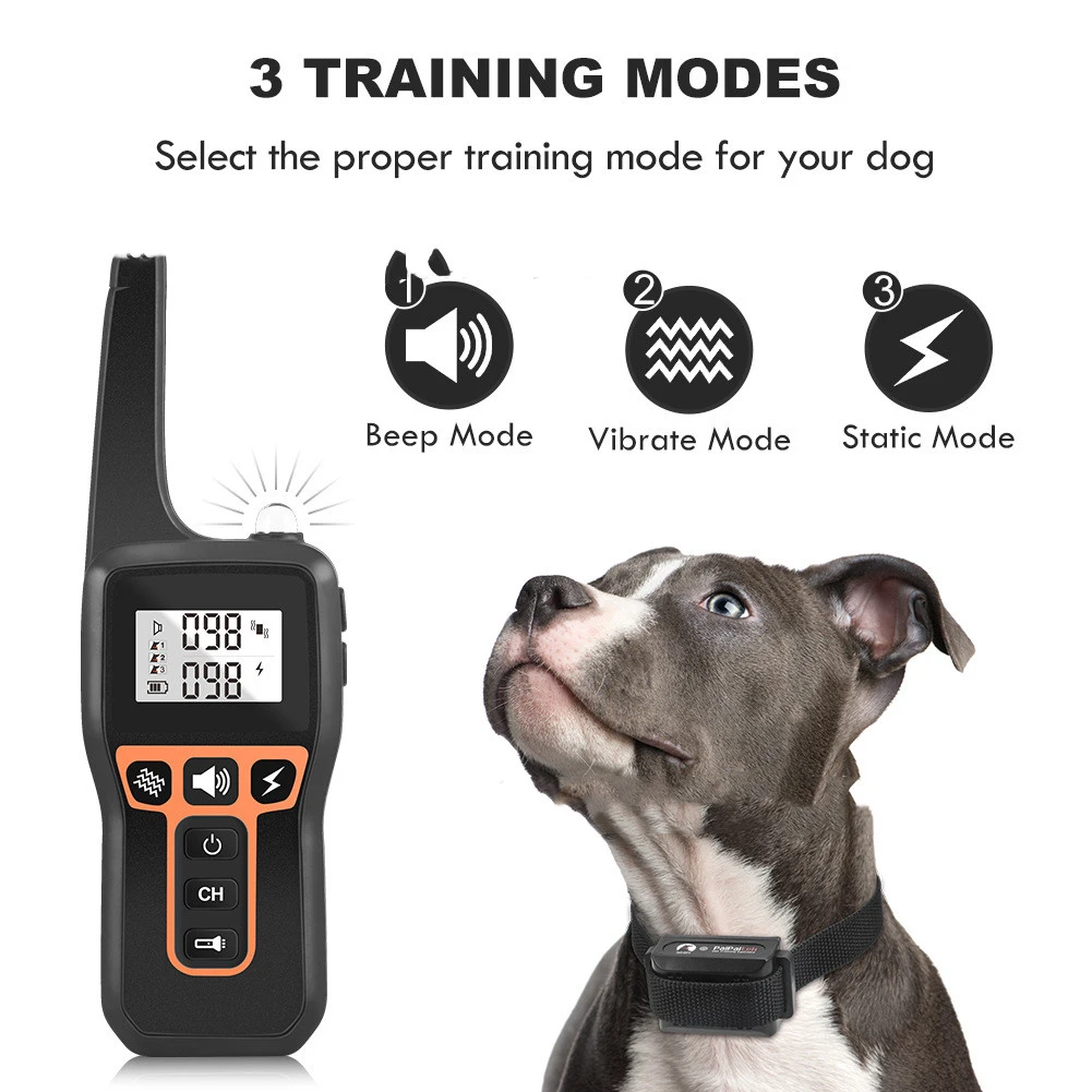 Dog Trainer Bark Stopper Waterproof Electric Shock Collar