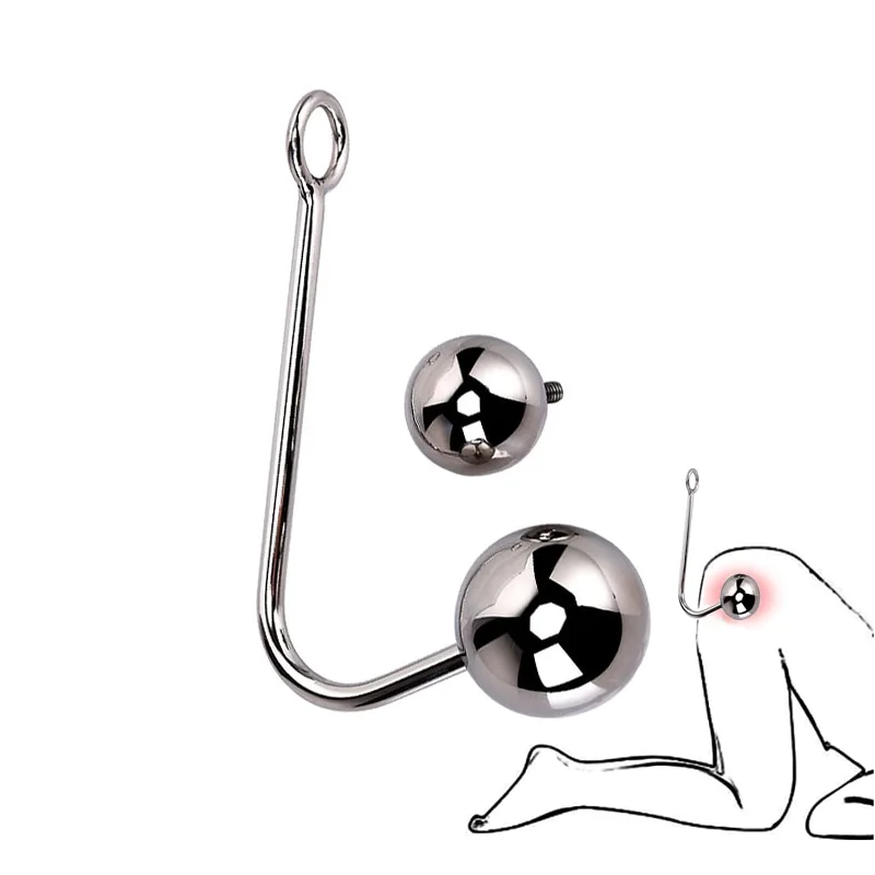 Metal replaceable and removable anal hook anal hook