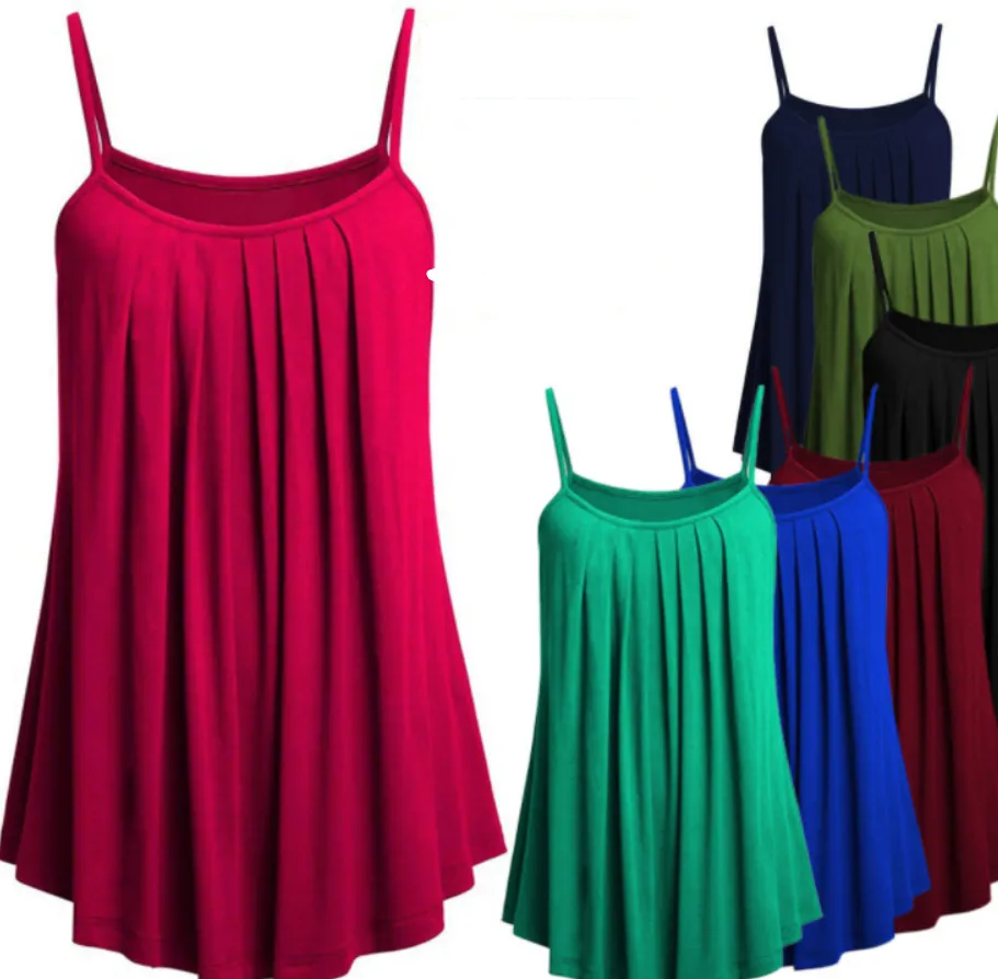 Camisole pleated skirt