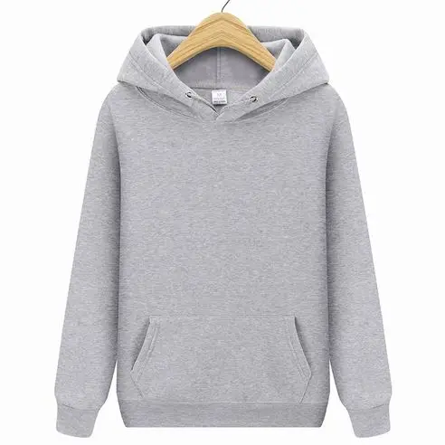Pure cotton purple pullover hoodie solid color