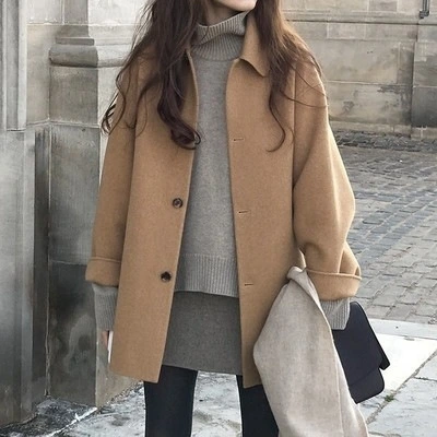 Women's Mid-length Winter Fashion Woolen Coat