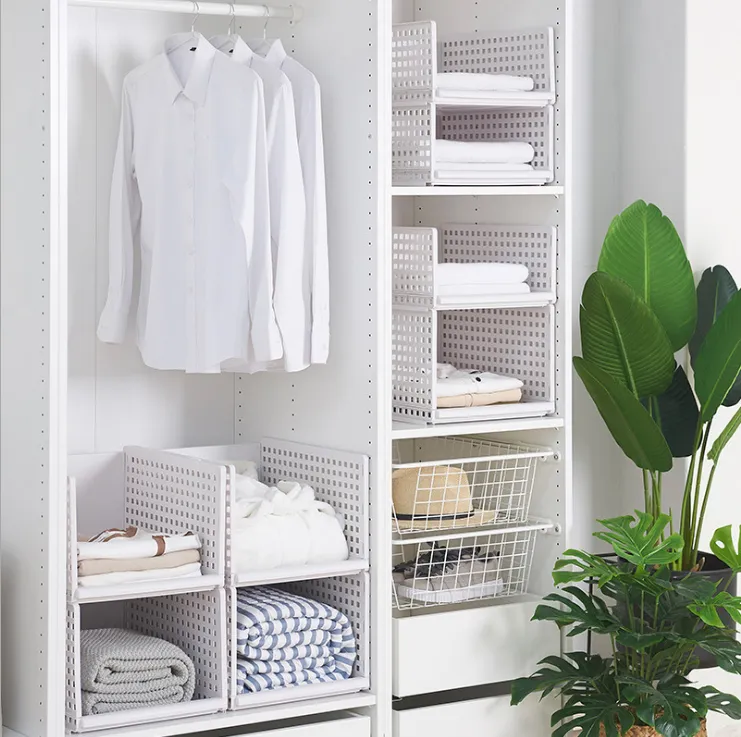 Multi-functional split clothes storage box