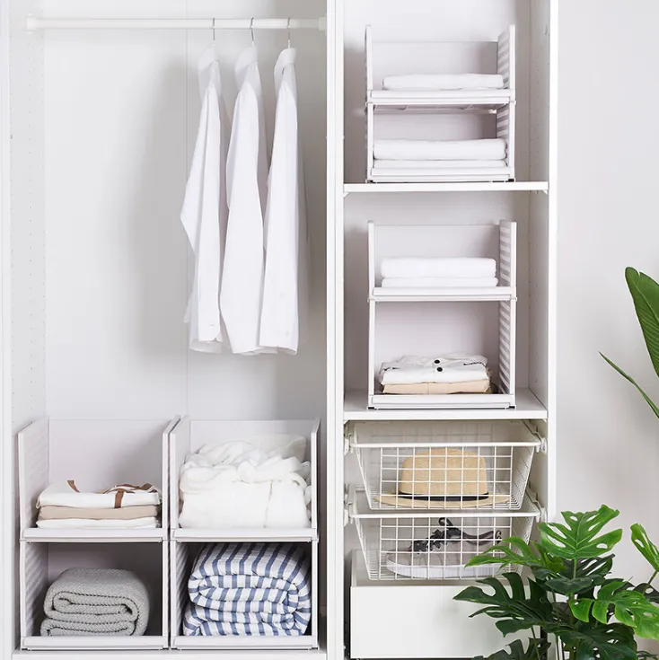 Multi-functional split clothes storage box