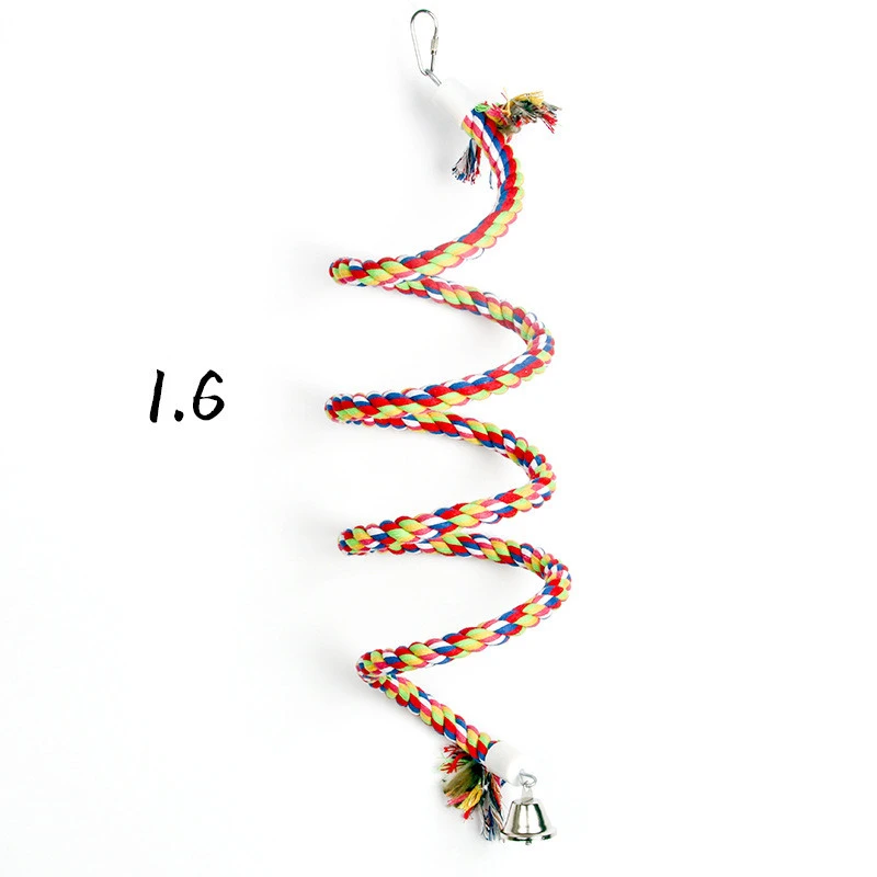 Biting Toy Parrot Cotton Rope Rotating Ladder