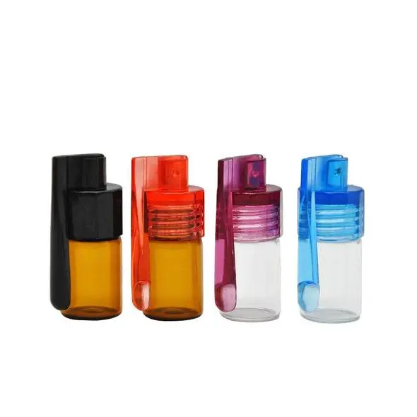 Portable plastic glass bottom snuff bottle