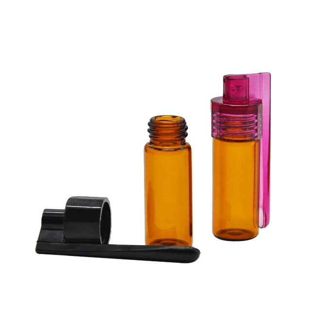 Portable plastic glass bottom snuff bottle