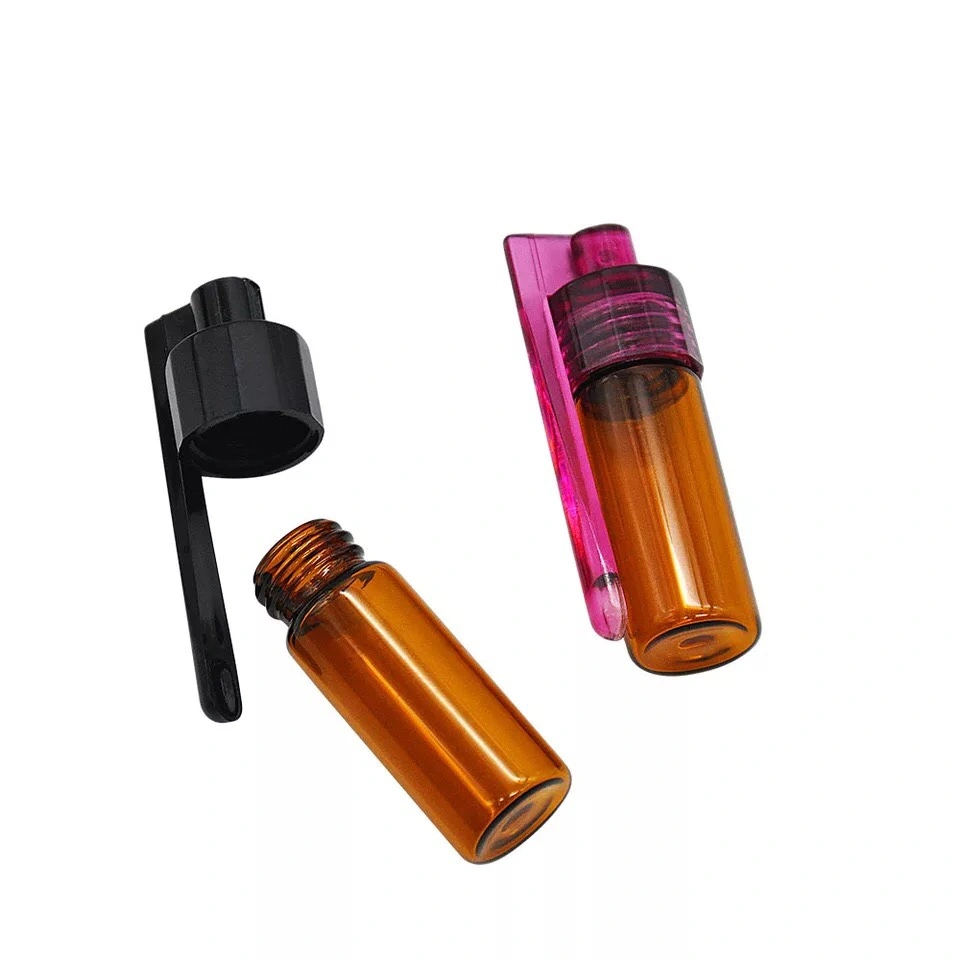 Portable plastic glass bottom snuff bottle