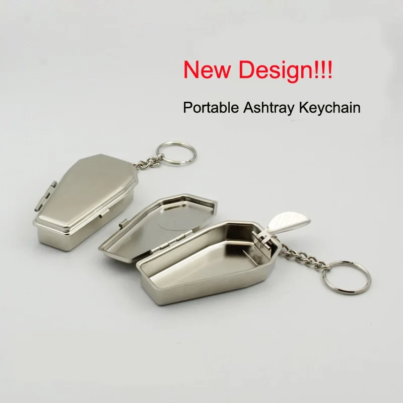 Portable Ashtray Metal Keychain
