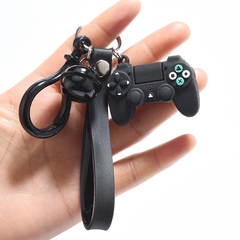 Cartoon pvc soft rubber game console keychain pendant