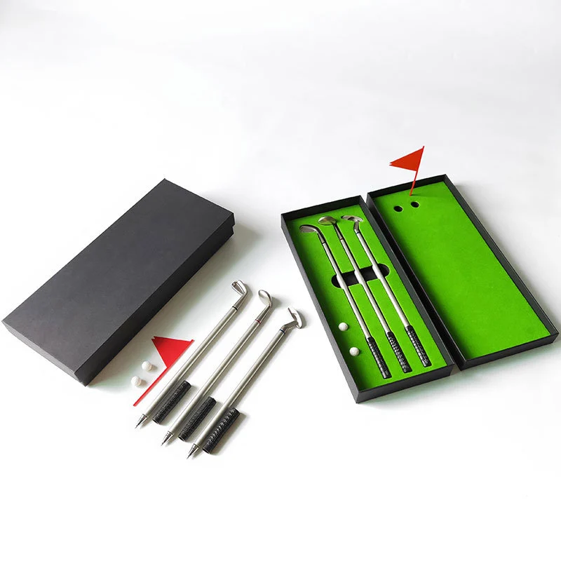 Metal ballpoint pen golf club box