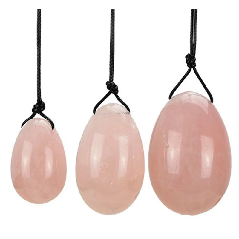 Pink Crystal Egg Jade Massage Stone Egg