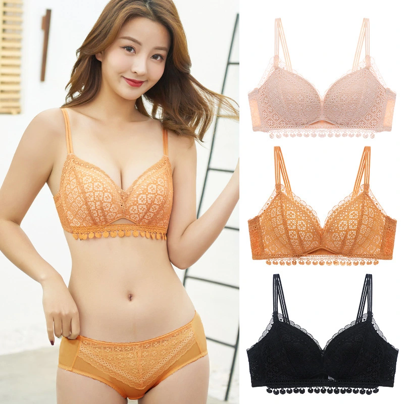 Lace comfortable light and soft bra set