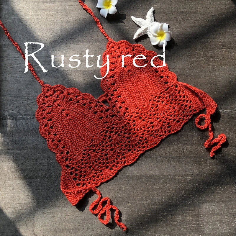 Hand hook knit wrapped chest