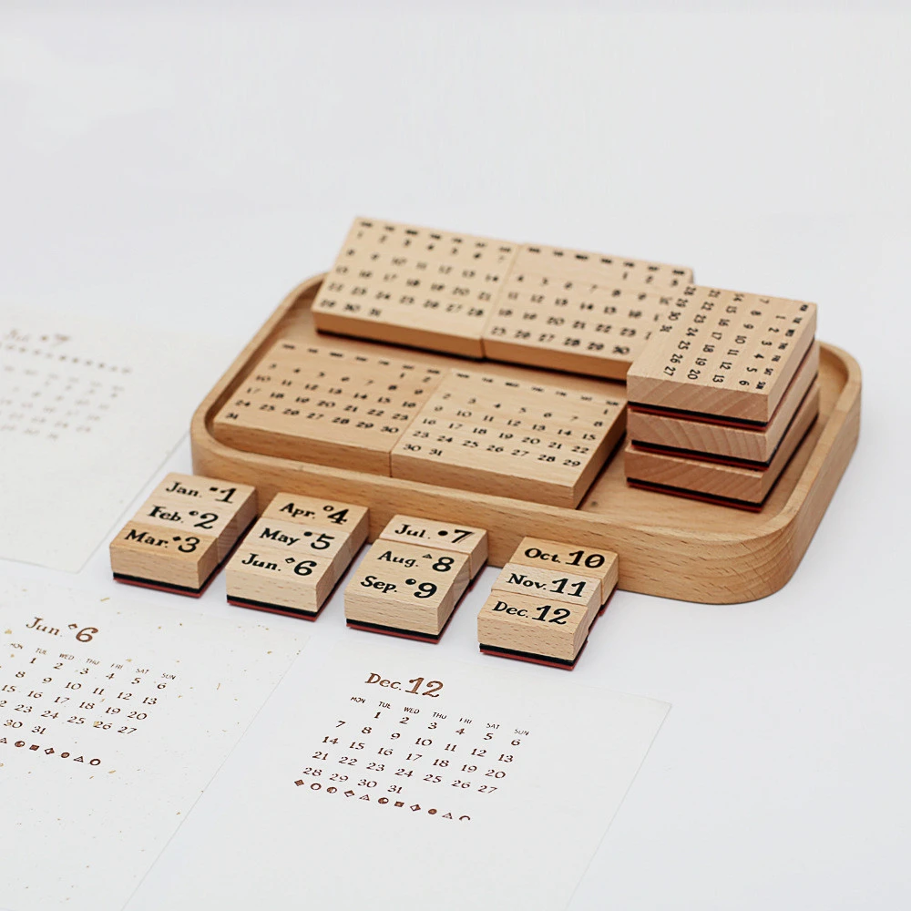 Creative Handbook Perpetual Calendar Wooden Seal