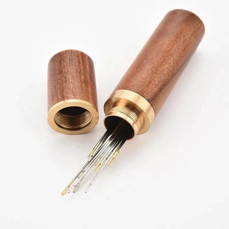 Hand sewing needle storage tube