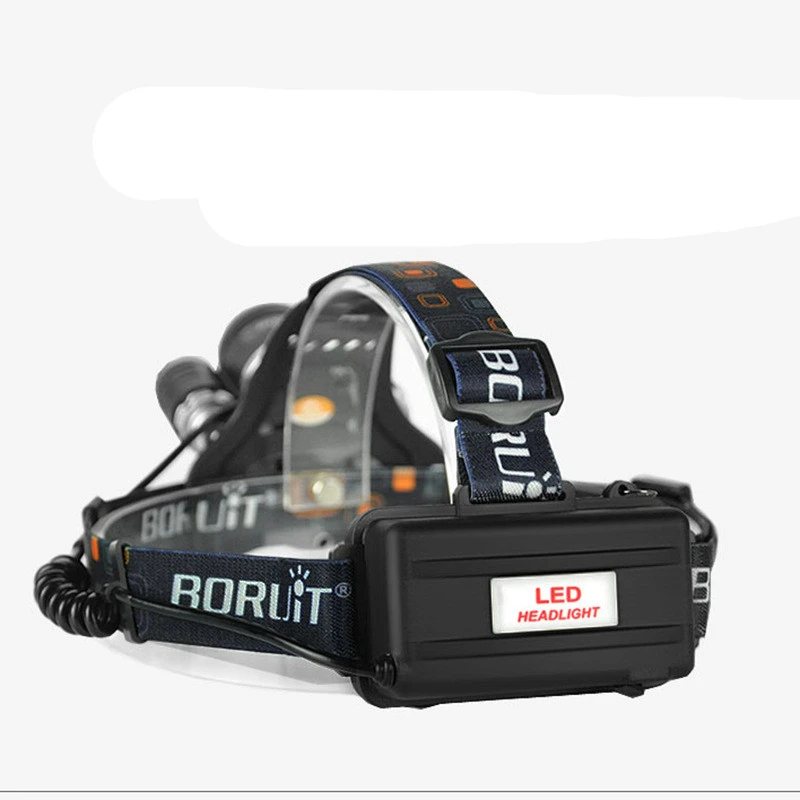 High-power Headlights 3LED XM-L2 Glare Rechargeable Flashlight Camping Fishing Headlights