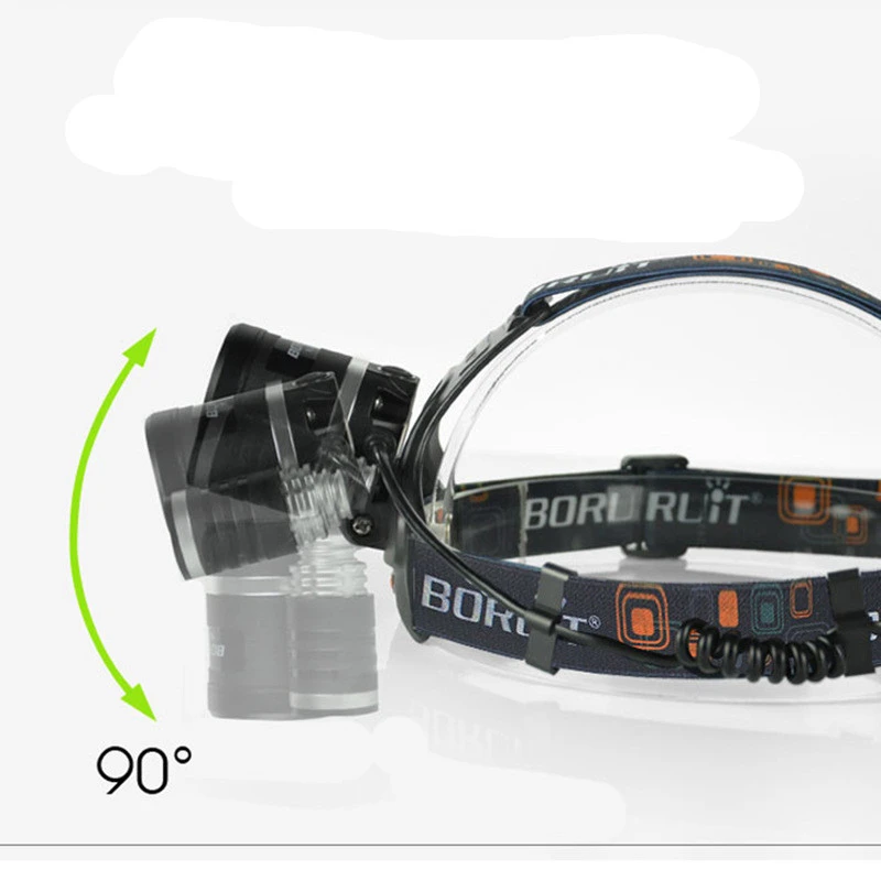 High-power Headlights 3LED XM-L2 Glare Rechargeable Flashlight Camping Fishing Headlights