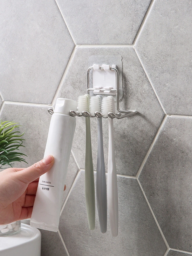 Stainless steel sucker toothpaste rack