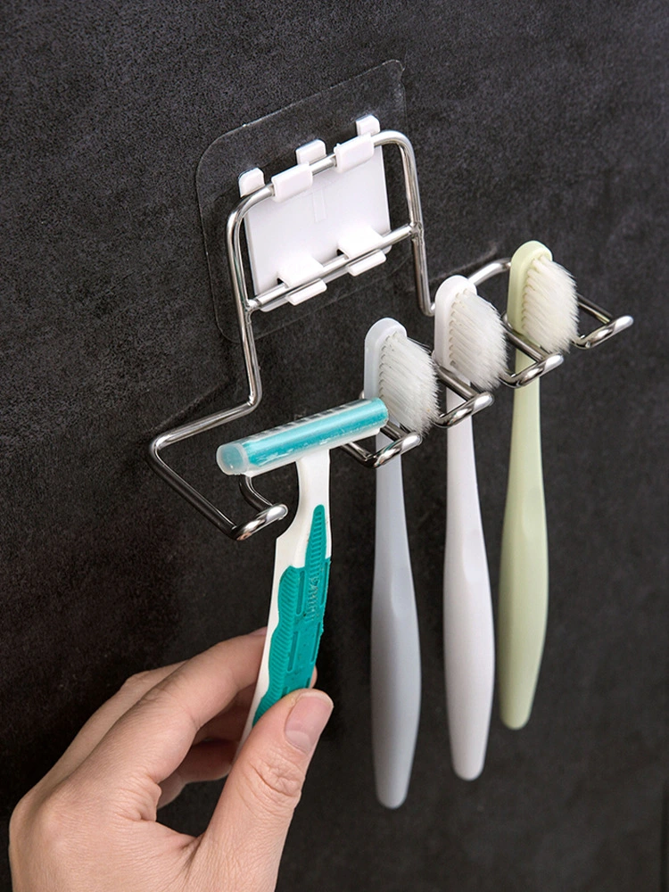 Stainless steel sucker toothpaste rack