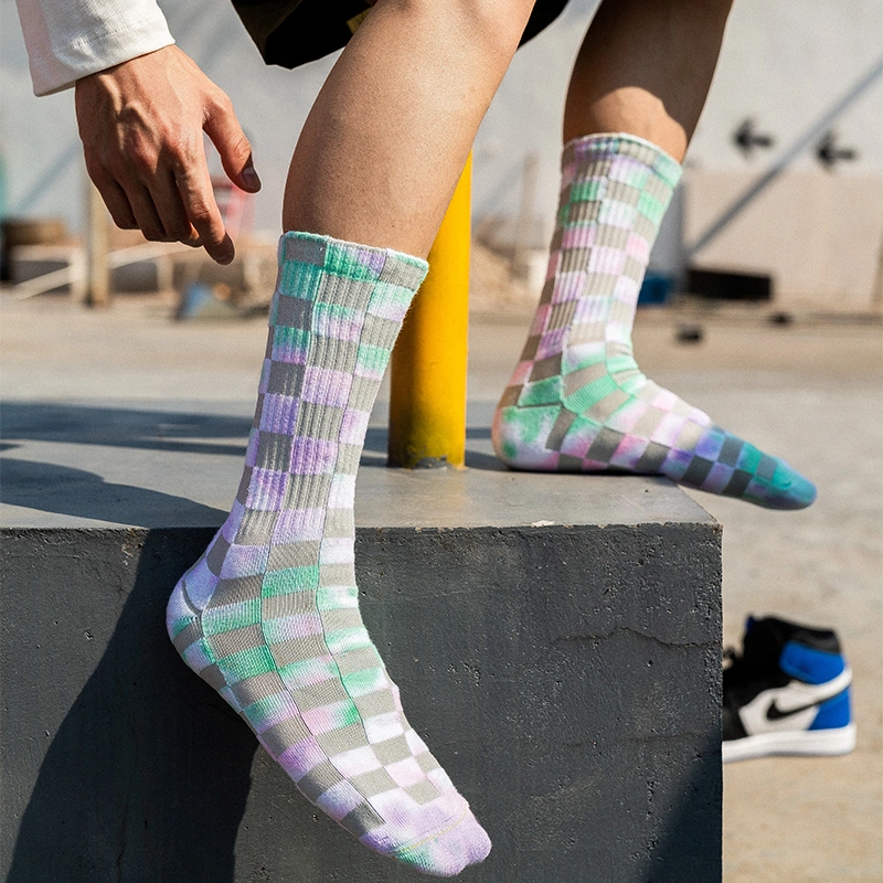Men's Tie Dye Socks Sweat Absorbing Terry
