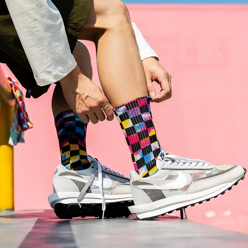 Men's Tie Dye Socks Sweat Absorbing Terry
