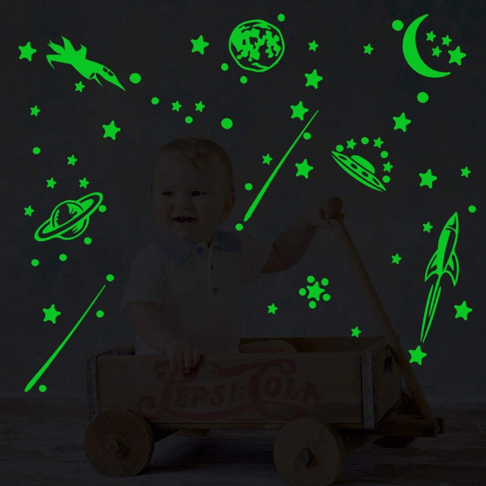 Bedroom Decoration Stars and Moon Luminous Stickers