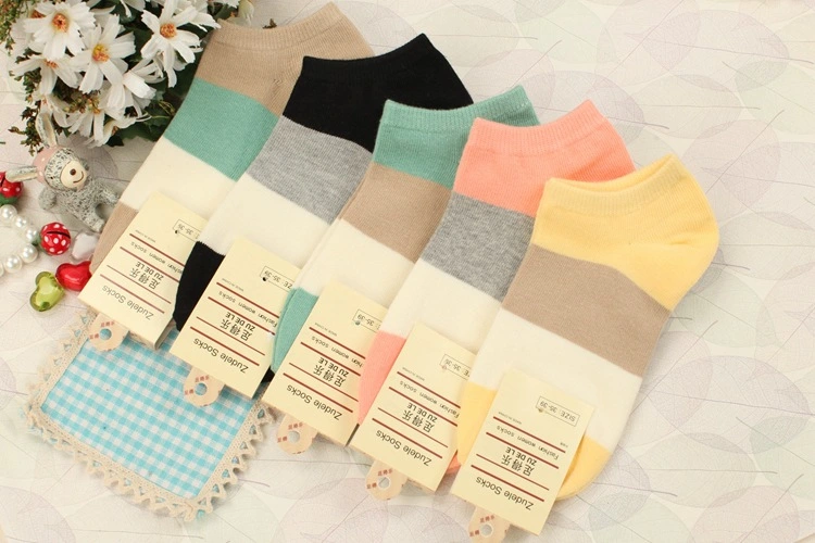 Loose stripe women's ship socks