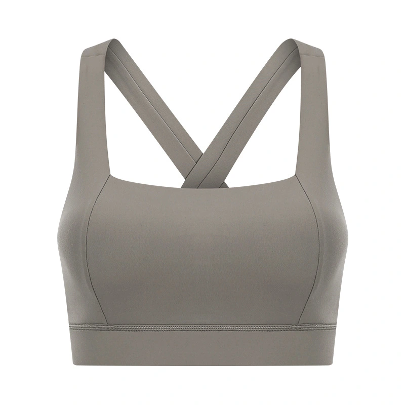 Yoga bra with shoulder straps