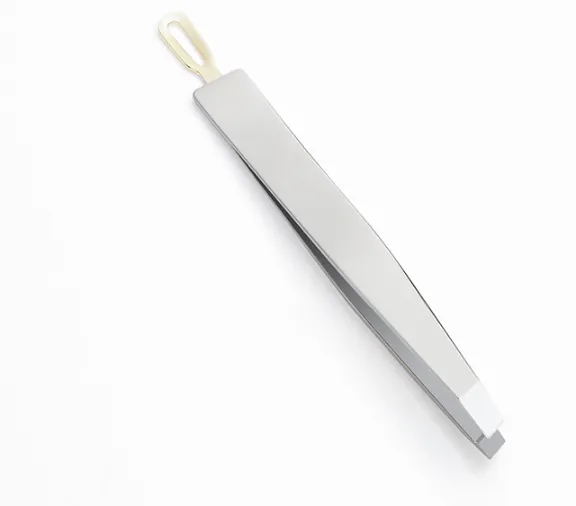 Stainless steel plucking tweezers clip dual-use eyebrow clip