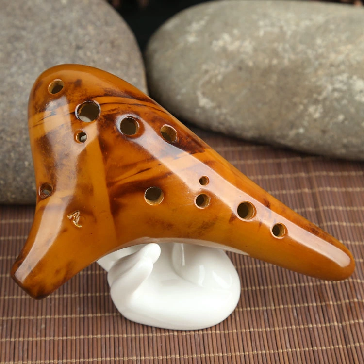 Twelve-hole smoked ocarina tenor C