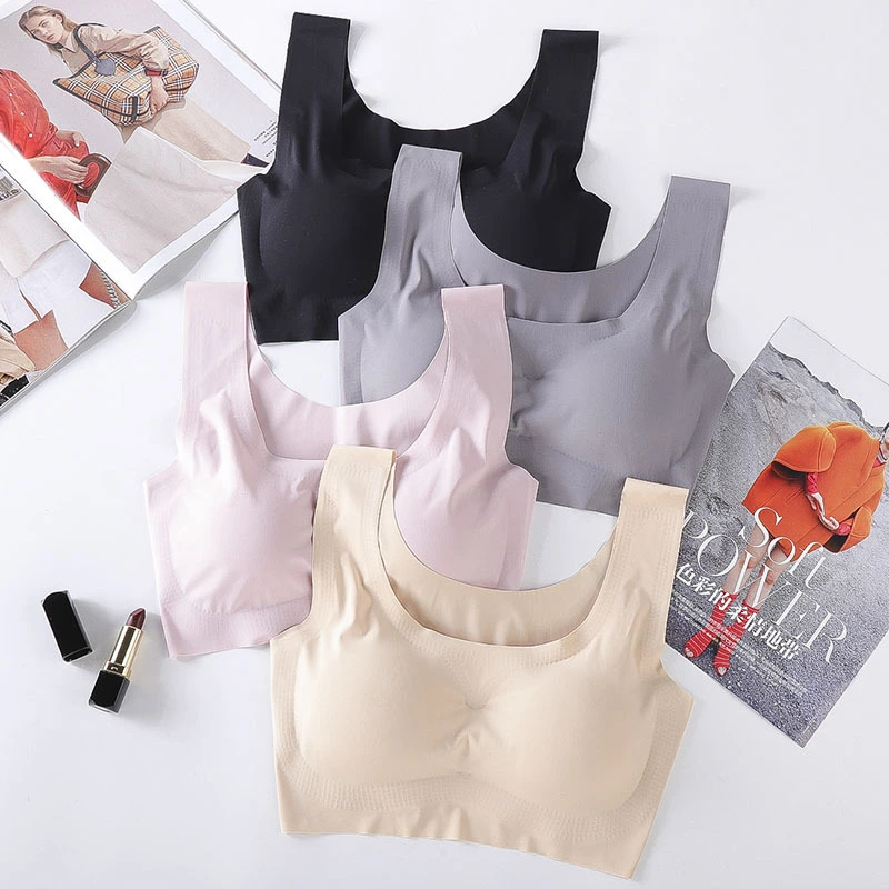 No Trace Adhesive Bra Gathered No Steel Ring Sports Vest Female