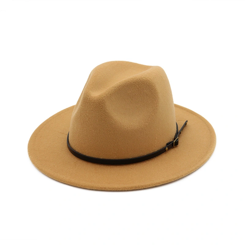  Automne et Hiver Laine Chapeau De Fedora De Mode Femme En Laine chapeau haut-de-forme Noir Chapeau Rouge Fedora Hommes L'église Panama Sombrero Chapeau