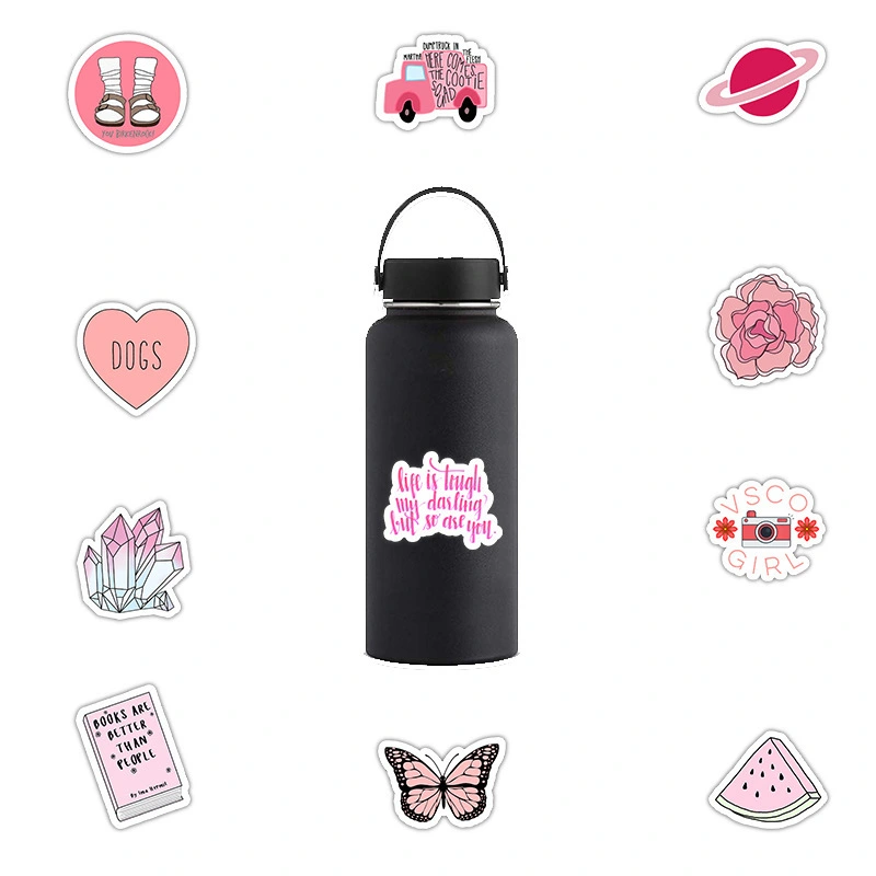 Fashion Aesthetics Cute Sticker Yellow Vinyl Water Bottle Computer Phone Sticker