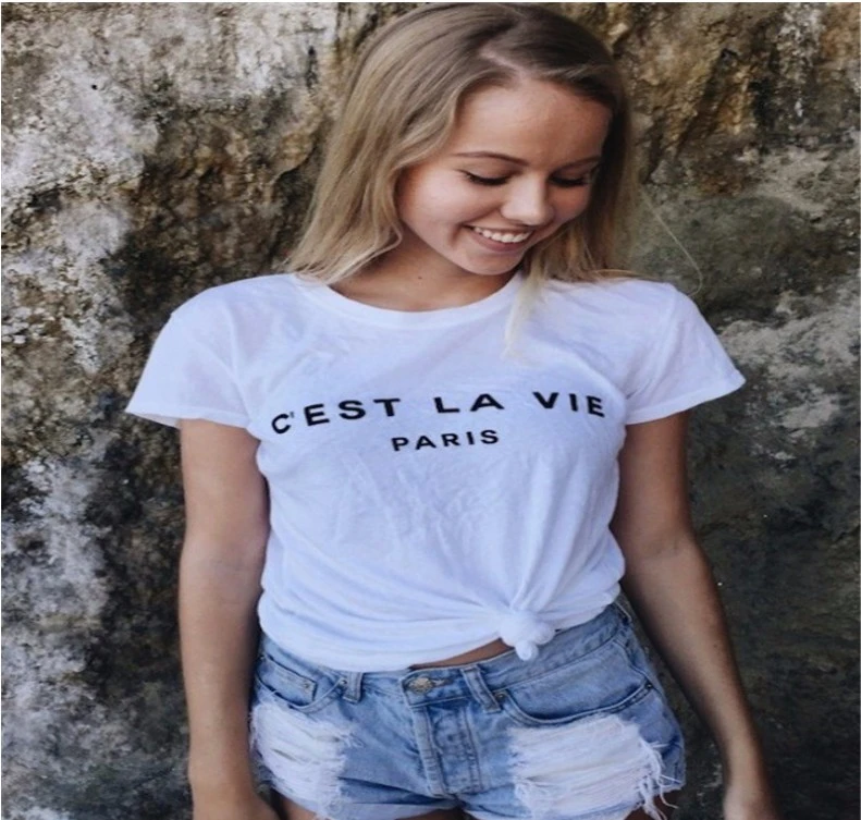 C'EST LA VIE PARIS Short Sleeve T-Shirt