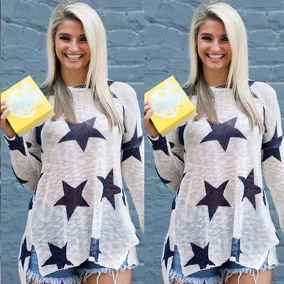 EBay quick sell, explosion, star pattern,printed T-shirt ST2177