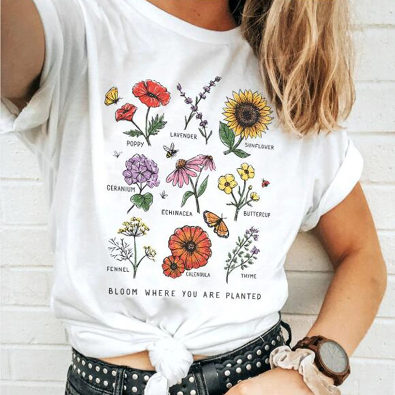 Women's T-Shirt Round Neck Short Sleeve