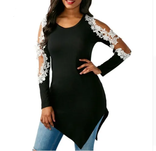 Lace-N-Floral Cutout Tee