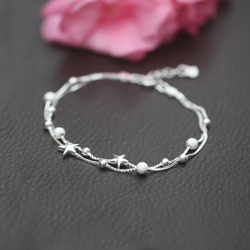 Double-layer five-pointed star bracelet