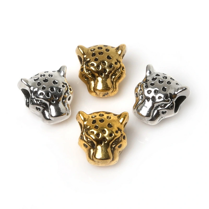 12mm 10pcs  Lion Leopard Head Beads Antique Silver Charms Pendant Beads For Jewelry Making Bracelet DIY Jewelry Findings (China)