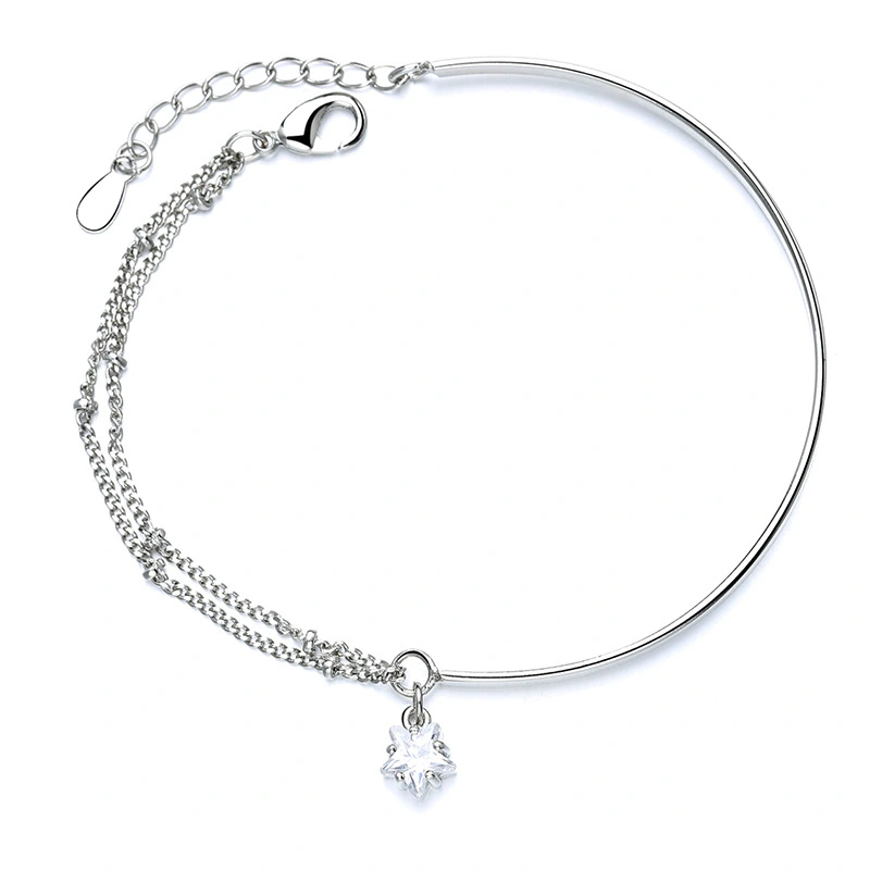 Flash Diamond Double Five-pointed Star Bracelet