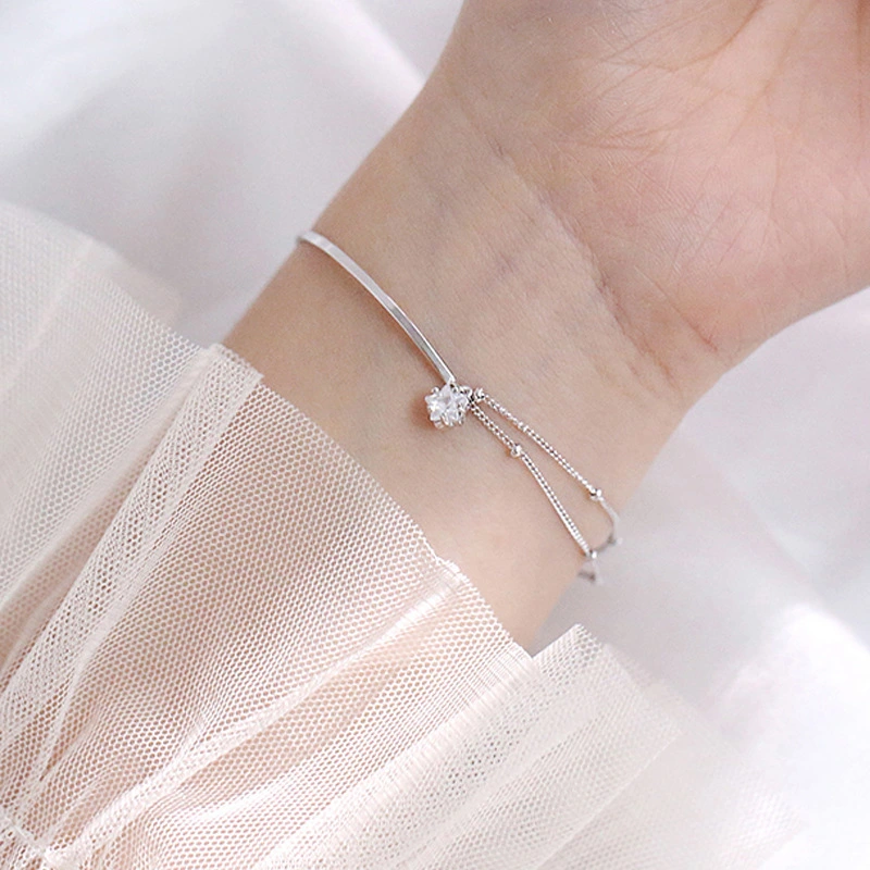 Flash Diamond Double Five-pointed Star Bracelet