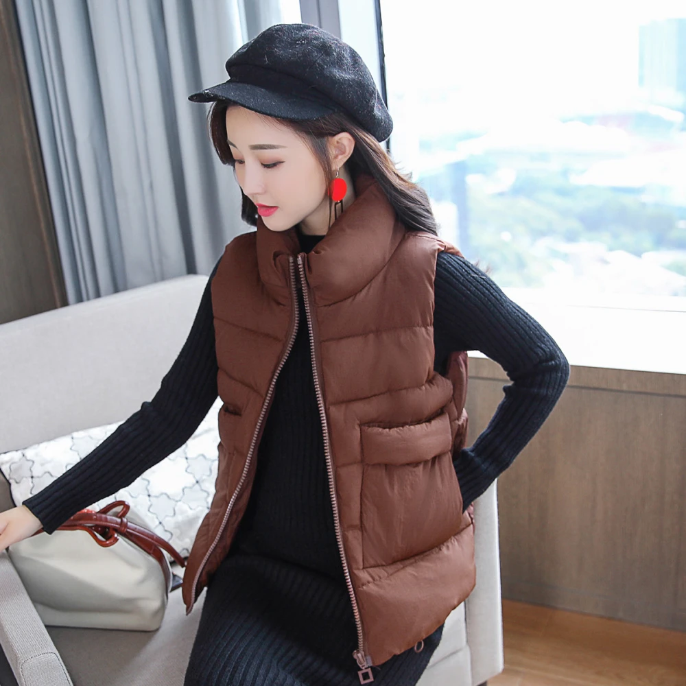 Zipper Fashion Stitching Temperament Fashion Leisure Pocket 2021 Winter Cotton Clothes/Cotton Clothes Pure Sweet